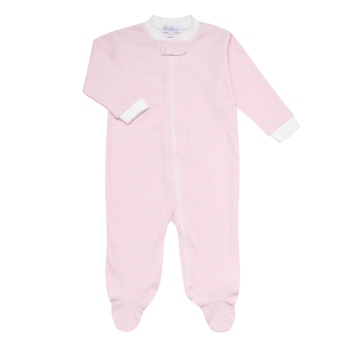 Gingham Zippered Footie