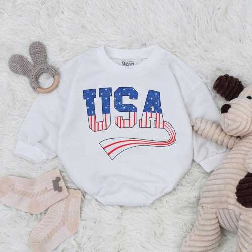 Patriotic Baby Romper: USA Independence Day Outfit