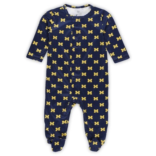 Michigan Wolverines ZooZatz Newborn & Infant Magnetic Closure Sleeper - Navy