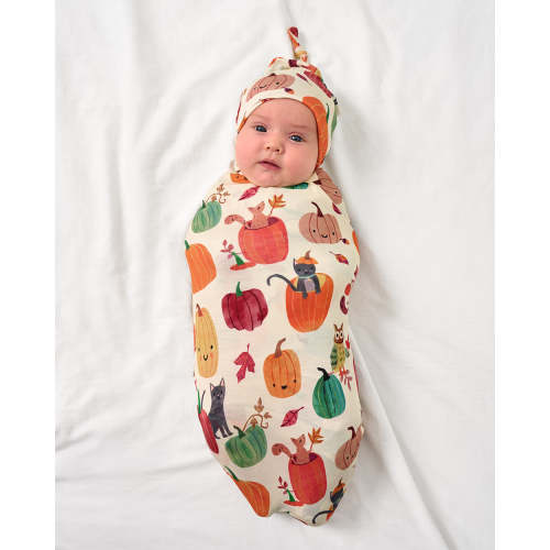 Pumpkin Pals Swaddle & Hat