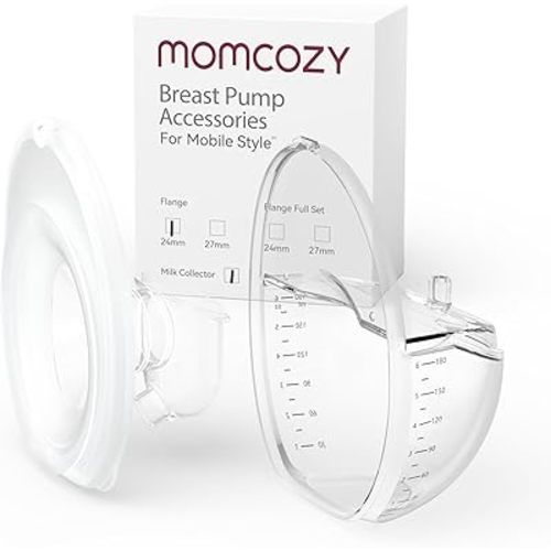Momcozy Mobile Style | M6 Flange 24mm & Milk Collector, Original Mobile Style | M6 Breast Pump Replacement Accessories