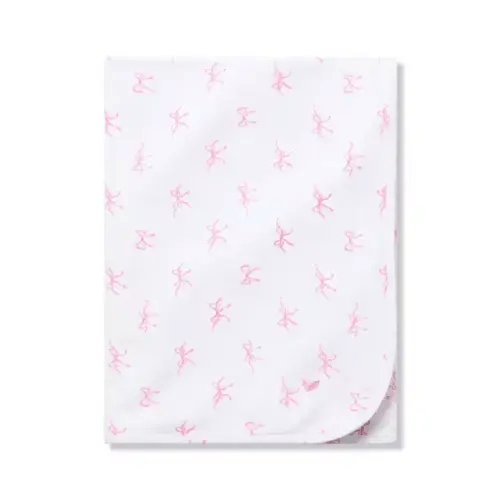 Brands We Love Pima Baby Blanket in Blushing Bows by Janie and Jack