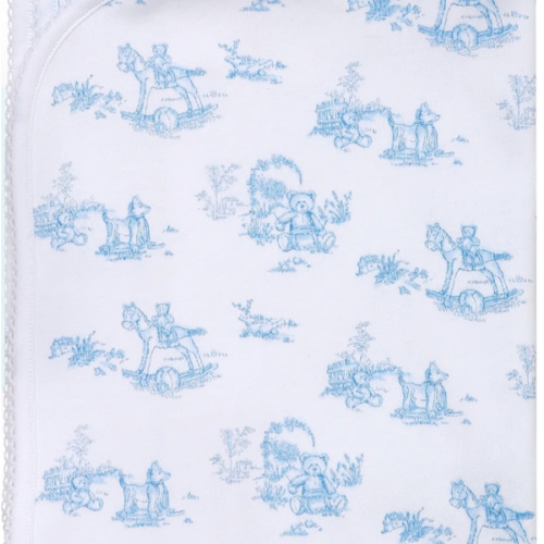 Blue Toile Blanket