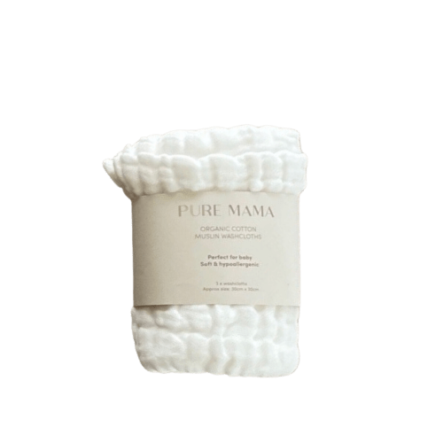 Muslin Washcloths 3pk - Perfect for baby, soft & hypoallergenic – PURE MAMA Skincare