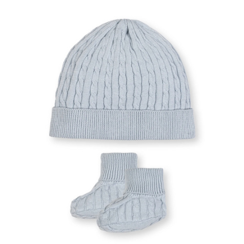 Organic Sweater Beanie and Bootie Set