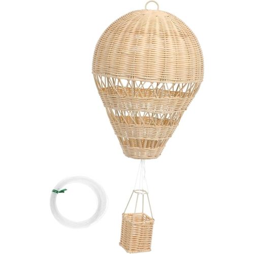 Healifty Elegant Rattan Woven Balloons Decorative Supply Boys and Girls Room Decor Preschool Decor