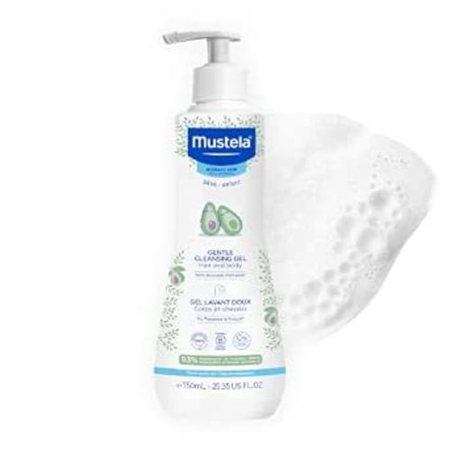Mustela Gentle Cleansing Gel - Baby Wash for Delicate Skin and Hair - Newborn-Safe Cleanser - Made with with Natural Avocado Perseose - 1 or 2-Pack - Various Sizes