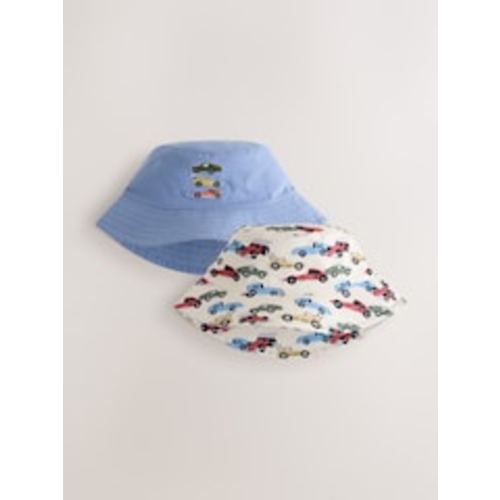Buy Cream/Blue Bucket Hats 2 Pack (3mths-13yrs) from Next USA