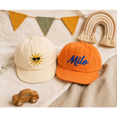 Personalized Kids Soft Crown Baseball Hat, Custom Name Embroidered Cap, Baby Toddler Hat, Boys Girls Gift, Cute Everyday Cap