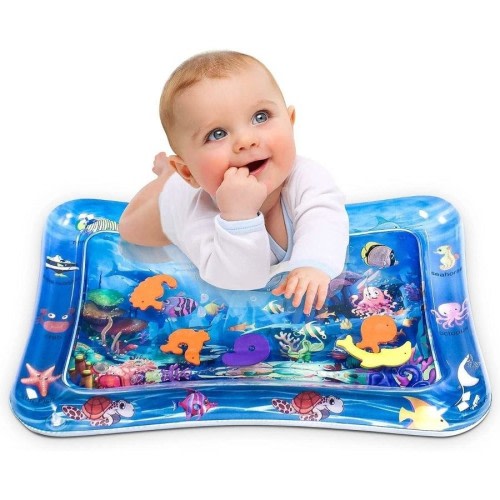 Babieplay Tummy Time Sensory Mat Water Mat for Baby Motor Skills Development - SplashMat Large 66x50 CM