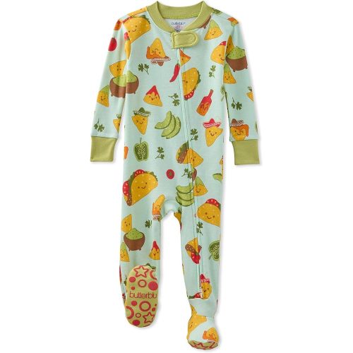 Cruz Snug-fit Footed Baby Pajamas 100% Organic Cotton Zip Front Sleeper Pjs W/Grippers for Baby Boys​