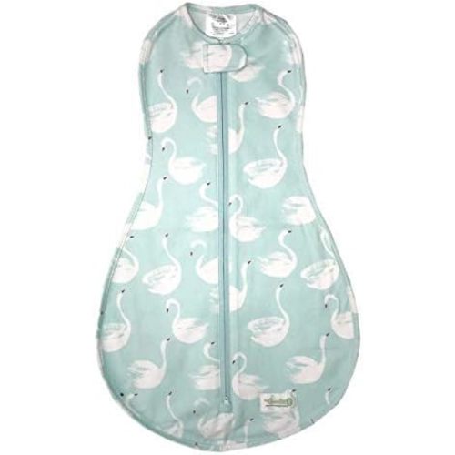 Woombie The Original Baby Swaddle Blanket, Swan, 5-13 lbs
