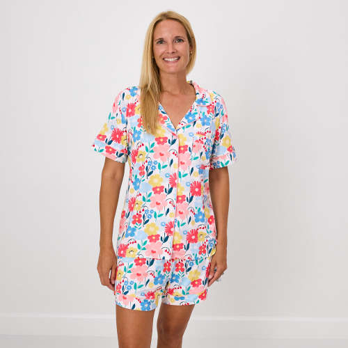 Midsummer Meadow Women's Short Sleeve & Shorts Pajama Set | Little Sleepies