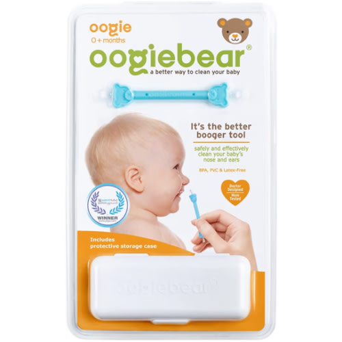 oogiebear: Baby Nose Cleaner & Ear Wax Removal Tool - Safe Booger & Earwax Removal for Newborns, Infants, Toddlers - Dual-Ended - Essential Baby Stuff, Diaper Bag Must-Have, with CASE