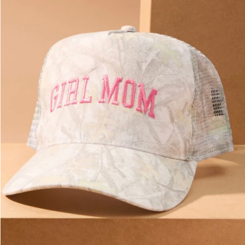 Girl Mom Embroidered Camo Hat