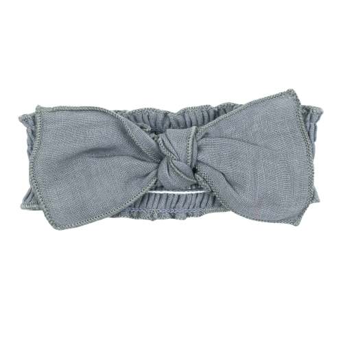 Organic Muslin Smocked Headband in Twilight