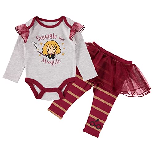 Harry Potter Baby Girl Clothes with One Piece and Leggings or Headband, Baby Outfit, Baby Gift Set