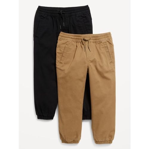 Functional-Drawstring Jogger Pants 2-Pack for Toddler Boys