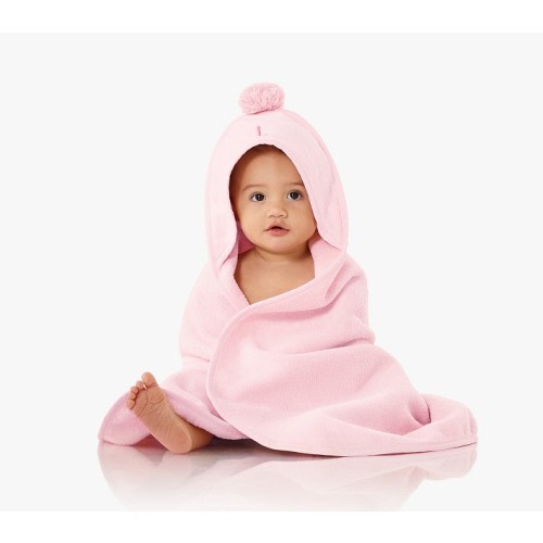 Super Soft Pom Pom Baby Hooded Towel | Pottery Barn Kids