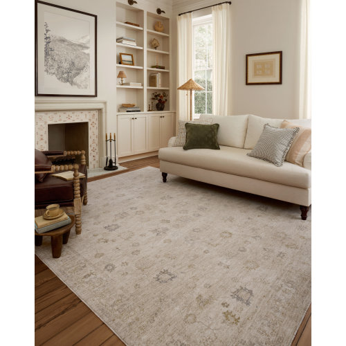 Chris Loves Julia x Loloi Louisa Oatmeal / Stone Area Rug & Reviews | Wayfair