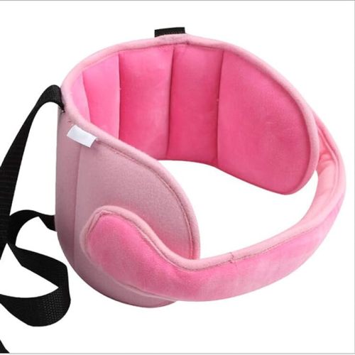 Toddler Car Seat Head Support Neck Pillow Strap - Kids and Baby Safety Neck Relief Head Support Band Sleep Strap with Adjustable Belt(Pink)