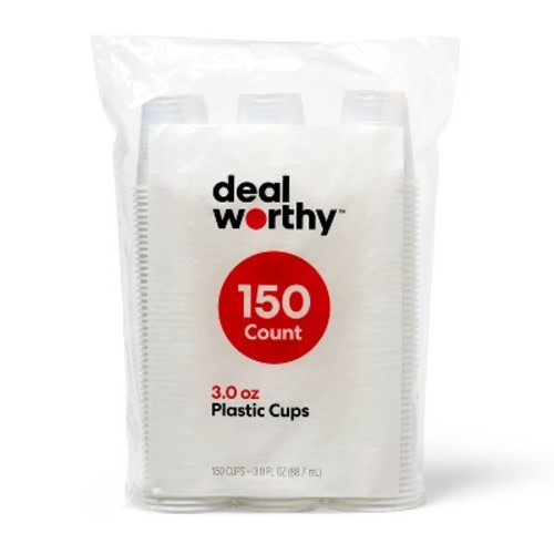 White Disposable Cups - 3oz/150ct - Dealworthy™