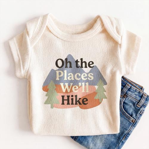 Oh The Places We'll Hike Baby Onesies® - Cute Outdoor Adventure Bodysuit