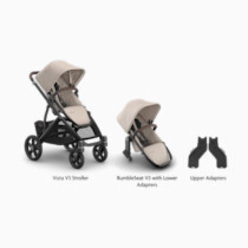 UPPAbaby Vista V3 Stroller, RumbleSeat V3 & Upper Adapters - Ada