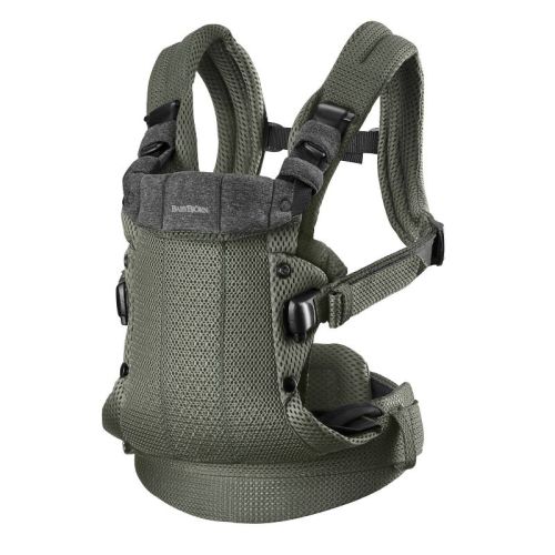 BabyBjorn Carrier Harmony in 3D Mesh - 0-3 Years - Dark Green: Adjustable Harness, Facing-In & Facing-Out Options,