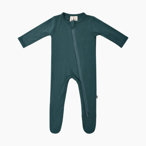 Kyte Baby Zipper Footie - Emerald, 6-12 M