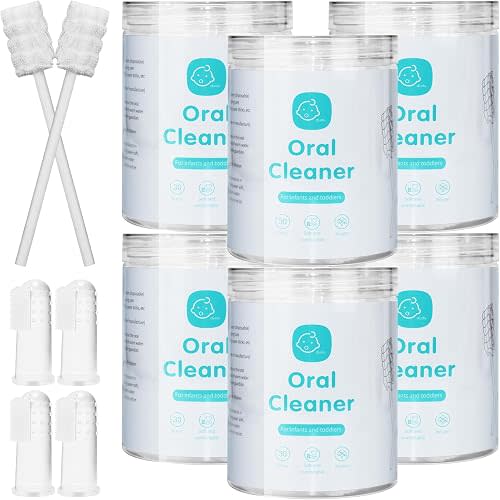 180 Pieces Baby Tongue Cleaner Disposable Infant Oral Cleaner with 4 Pieces Finger Toothbrush Soft Gauze Baby Mouth Newborn for Tooth Mouth Gum Dental Care