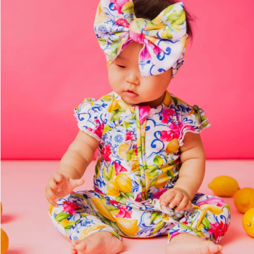 Carpe Lemon Cap Sleeve Romper
