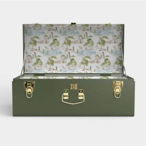 Petite Trunk - Green - Heritage Hunt / No Embroidery