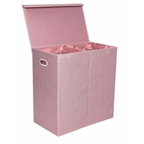 Double Linen Hamper Hamper - Pink - Walmart.com - Walmart.com