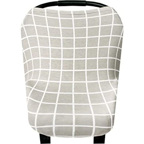 Baby Car Seat Cover Canopy and Nursing Cover Multi-Use Stretchy 5 in 1 Gift Midway by Copper Pearl
