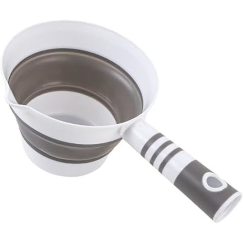 Folding Water Ladle for Bath Collapsible Water Scoop Bath Ladle Grey