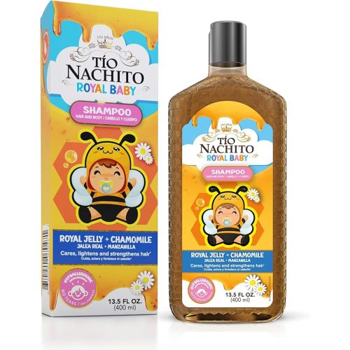 Tio Nacho Royal Baby Hair and Body Shampoo with Royal Jelly & Chamomile, 13.5 fl oz - Hypoallergenic, Gentle, Tear Free, All in One Body Wash