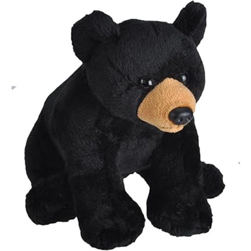 Wild Republic Wild Calls Black Bear, Authentic Animal Sound, Stuffed Animal, Eight Inches, Gift for Kids, Plush Toy, Fill is Spun Recycled Water Bottles, 6" (23312)