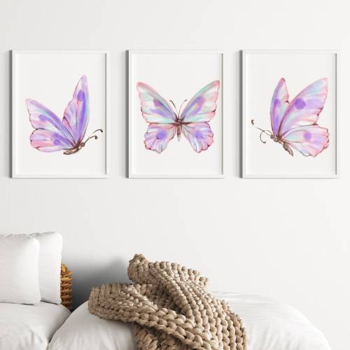 Watercolor Butterfly 3 Print Set (Digital Download)