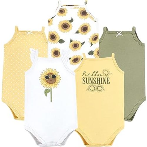Hudson Baby Unisex Baby Cotton Sleeveless Bodysuits