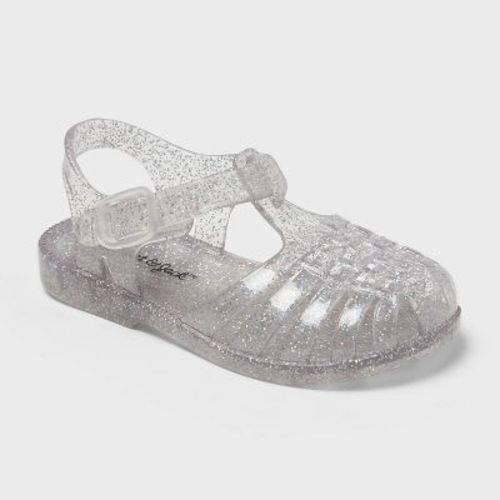 Toddler Sunny Jelly Sandals - Cat & Jack™ Clear 6T