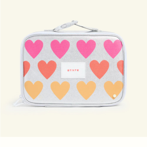 STATE Bags | Rodgers Lunch Box Metallic Fuzzy Hearts