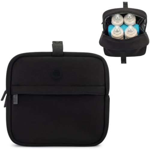 Parker Baby Co. Drift Neoprene Bottle Cooler, Insulated Travel Bag - Black