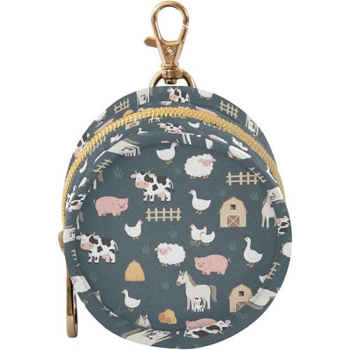Farm Animals Gray Print Pacifier Holder Case with Clip Paci Holder Baby Pacifier Holders Container Portable for Diaper Bag Baby Boy Girl Must Haves
