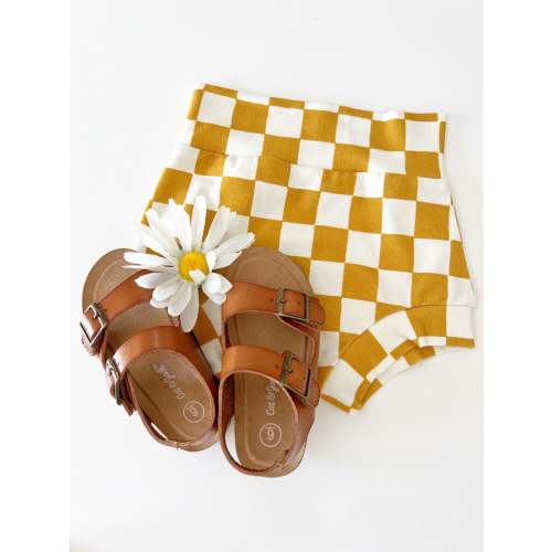 Golden Spice Checkered Organic Shorties
