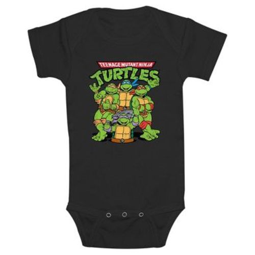 Infant's Teenage Mutant Ninja Turtles Group Shot Original Logo Bodysuit - Black - 6 Months
