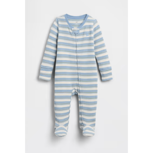 Baby Waffle Stripe Footed One-Piece