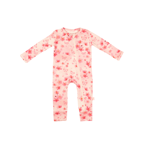 Zippered Romper (Spring Blossom) – Snuggle & Slumber