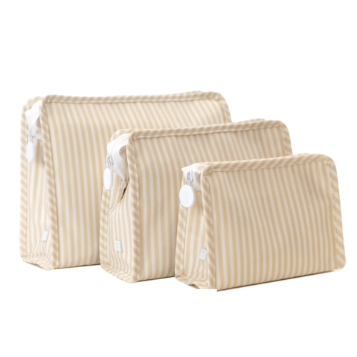 TRVL Roadie Medium Zip Pouch - Pimlico Stripe Sand