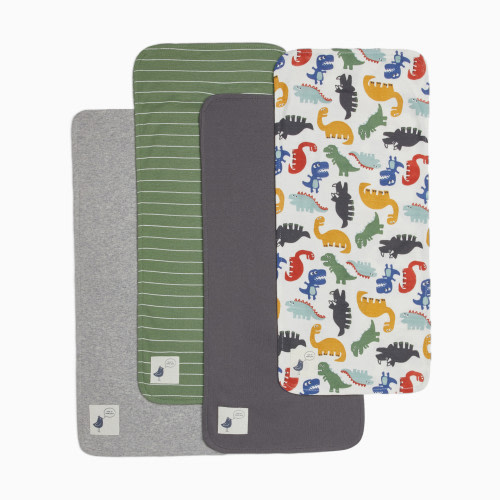 Small Story Burp Cloth (4 Pack) - Dinos Multi